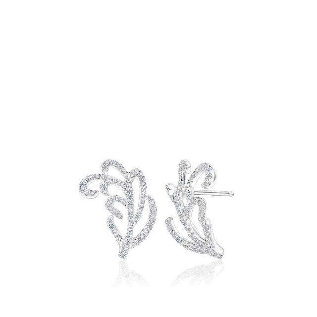 【Just Diamond】Feather Love 羽霓 鑽石耳環