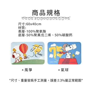 【SNOOPY 史努比】任選 75週年吸水皮革高質感踏墊(科技吸水皮革 吸水止滑 二款選)
