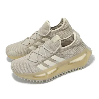 【adidas 愛迪達】休閒鞋 NMD S1 W 女鞋 卡其 白 緩衝 襪套 編織 運動鞋 愛迪達(IE9551)