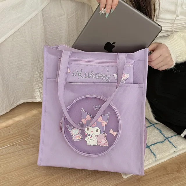 【SANRIO 三麗鷗】雙11 三麗鷗大容量多隔層補習袋手提袋 可裝A4(酷洛米/大耳狗/美樂蒂/帕恰狗)