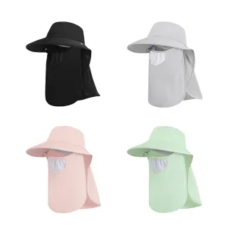 【MUAN】多功能防曬帽 全方位可拆卸遮陽帽 漁夫帽 大帽簷登山帽(戶外通勤/登山/騎行)