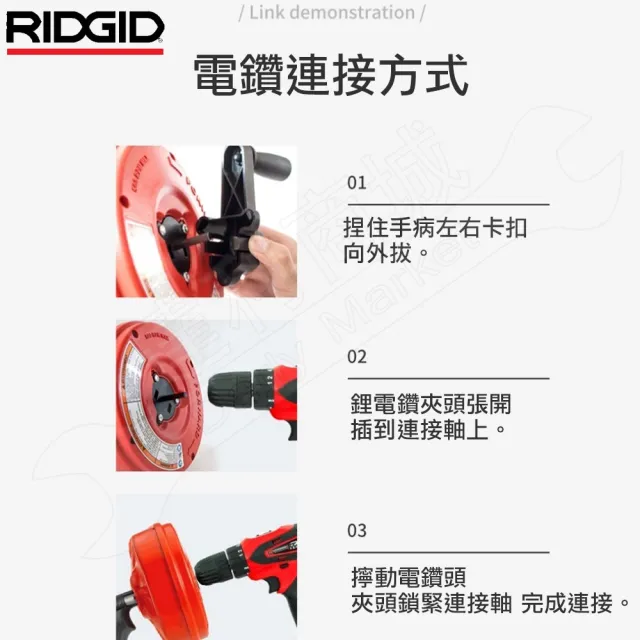 【美國里奇 RIDGID】電鑽/手提兩用通管機 R3(管道疏通 通管器 排水管堵塞)