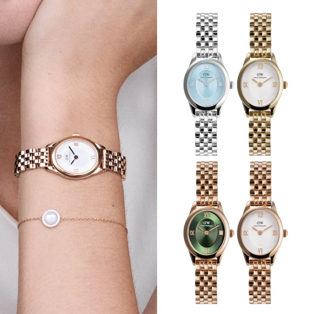 【Daniel Wellington】Ophelia Mini 25.5x22mm 橢圓鍊帶腕錶(多款可選)