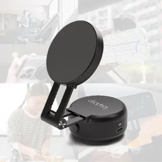 【LOOPLOOP】MagSafe 真空 自動吸附 磁吸 手機架 VM-10(多角度 車用手機架 汽車手機支架)