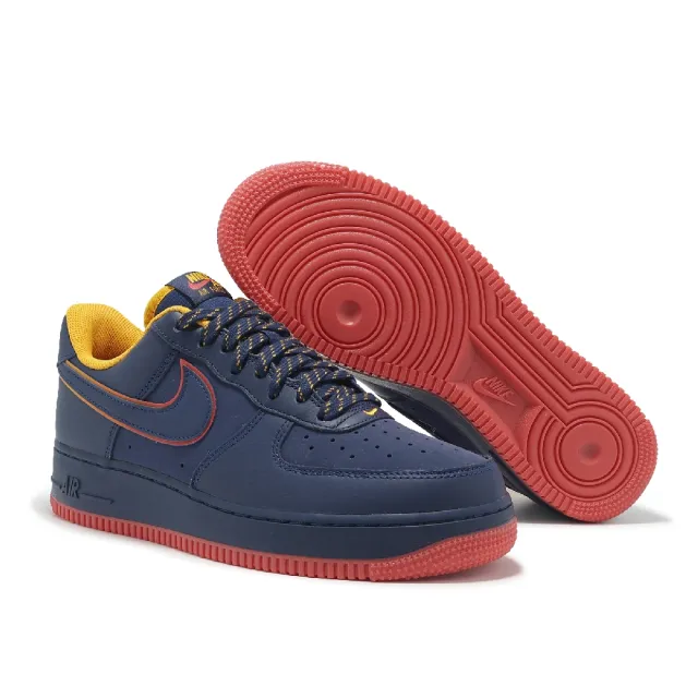 【NIKE 耐吉】休閒鞋 Air Force 1 07 LV8 Retro Pack 深藍 紅 黃 男鞋 AF1(HV5752-410)