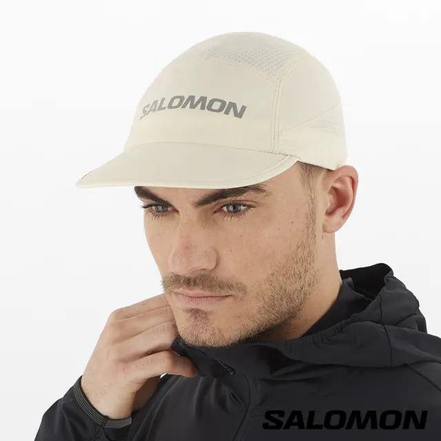 【salomon官方直營】SENSE AERO 運動帽(灰白)