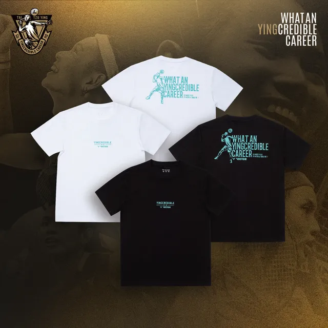 【VICTOR 勝利體育】戴資穎選手生涯致敬展紀念 T-shirt(T-TTY2501 A/C 白/黑)