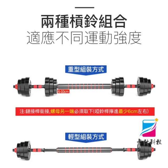 【小不記】50KG啞鈴組/啞鈴/槓鈴(贈 啞鈴桿+連接桿+手套+護碗 力量訓練 重訓 舉重 居家健身 運動健身器材)