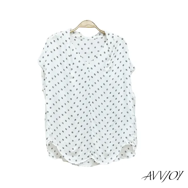 【AVVJOY 艾薇卓爾】波點印花無袖襯衫(襯 上衣 短袖 襯衫 女襯 女襯衫 短袖襯衫 CLA0474TP)