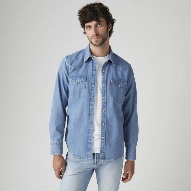 【LEVIS】男款 BARSTOW WESTERN長袖丹寧牛仔襯衫 上衣 熱賣單品 85744-0082