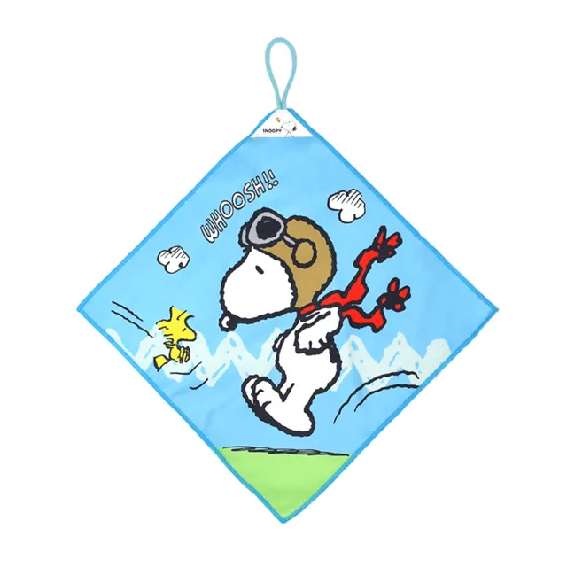 【SNOOPY 史努比】任選-超細纖維印花擦拭巾 擦手巾(35X35 三款選)