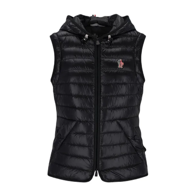 【MONCLER】女款 KARURA 二合一連帽羽絨外套/背心-黑色(0號USA-XS、1號USA-S、2號USA-M、3號USA-L)