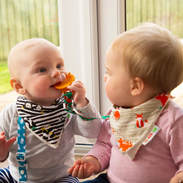 【英國BiBADO】雙層竹纖維口水巾圍兜 嬰兒 三角圍兜(多款可選)