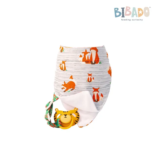 【英國BiBADO】雙層竹纖維口水巾圍兜 嬰兒 三角圍兜(多款可選)