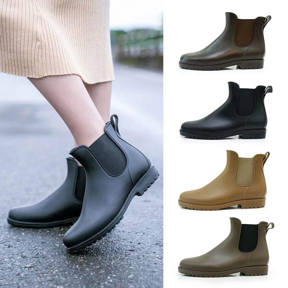 MATERIAL 瑪特麗歐】女鞋MIT 晴雨二穿雨靴防水鞋側鬆緊切爾西短雨靴