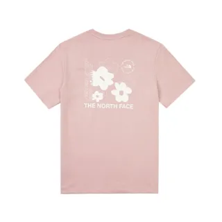 【The North Face 官方旗艦】北面男女款粉紅色趣味印花設計短袖T恤｜8EYB0SO