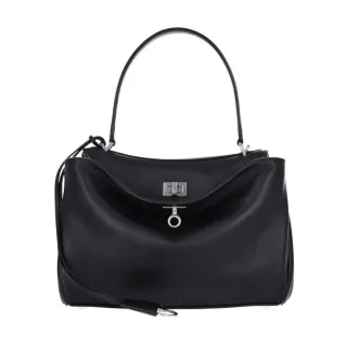 【Balenciaga 巴黎世家】Rodeo Small 小款 小牛皮 手提包 斜背包 肩背包 銀扣 黑色『entrupy安心購』