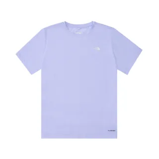 【The North Face 官方旗艦】北面女款藍色吸濕排汗短袖T恤｜8EYK0VI(排汗衫)