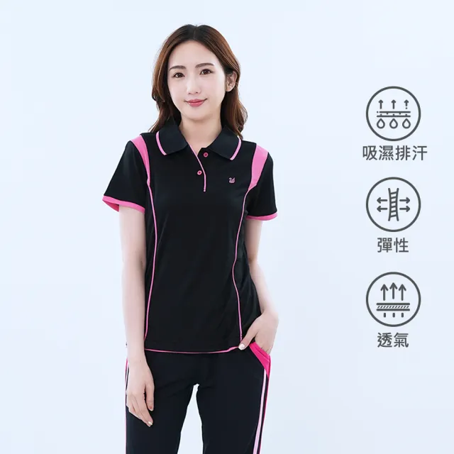 【遊遍天下】MIT顯瘦女款抗UV防曬涼感吸濕排汗機能POLO衫 二款(M-5L 大尺碼)