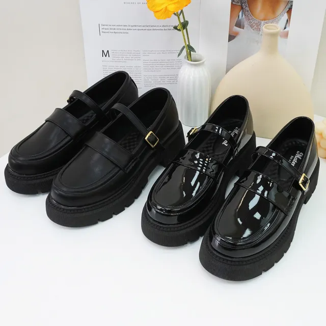 【MATERIAL 瑪特麗歐】全尺碼23-27 女鞋 樂福鞋 MIT簡約厚底瑪莉珍鞋 T53100(樂福鞋)