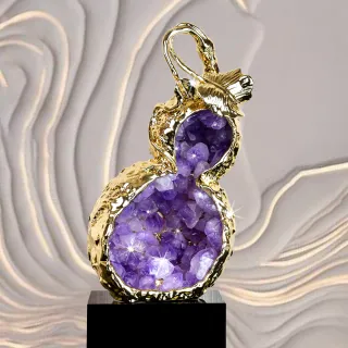 【命運好好玩】湯鎮瑋-紫晶洞天葫蘆擺鎮(鎮宅/化煞/防小人/黃金葫蘆/入厝禮)