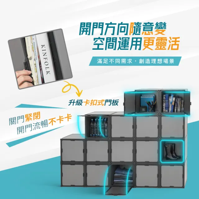 【FL 生活+】8入組▼第二代超耐重快裝式系統組合收納櫃 無限延伸 SGS檢驗 歐盟E0級板材(組合櫃 電視櫃)