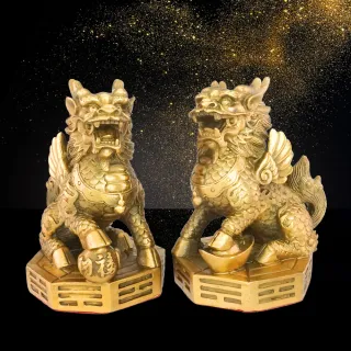 【命運好好玩】鎮宅八卦銅麒麟擺鎮