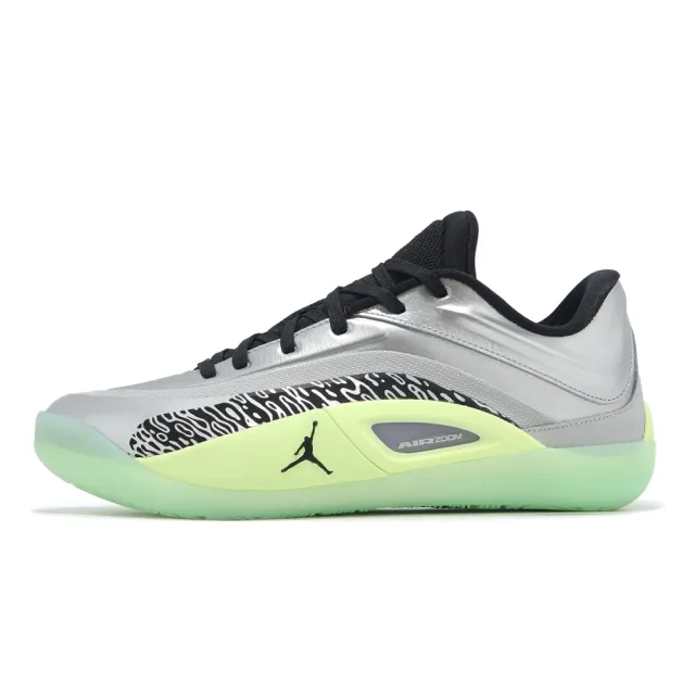 【NIKE 耐吉】籃球鞋 Jordan Zion 4 PF 男鞋 銀 綠 胖虎 錫安 氣墊 緩震(FD0591-005)