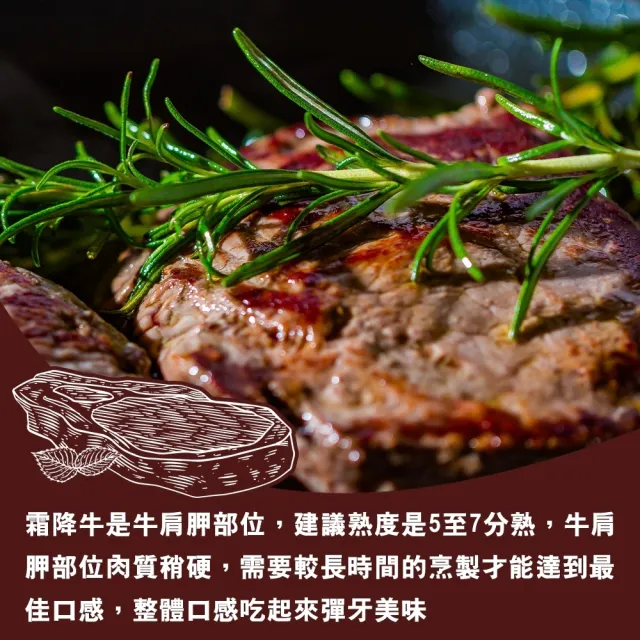 【海肉管家】澳洲穀飼大麥牛霜降牛排(5片組_200g/片)