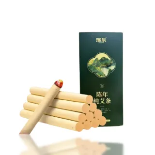 【YAOCHEN 瑤辰】10入-陳年純艾條1.8*20cm(艾條 艾草條 艾灸柱 艾柱 無煙艾灸條 無煙艾灸)