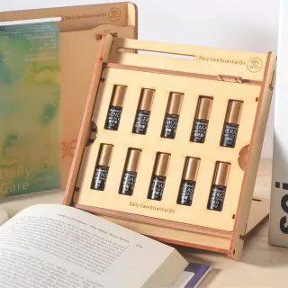 【Blueseeds 芙彤園】每日療癒滾珠精油 10 支組禮盒(手工木盒典藏版)