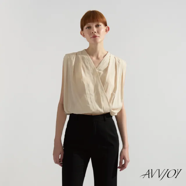 【AVVJOY 艾薇卓爾】氣質百褶背心(上衣 T恤 大學T 背心 無袖 短袖t 短袖t恤 KT0008)