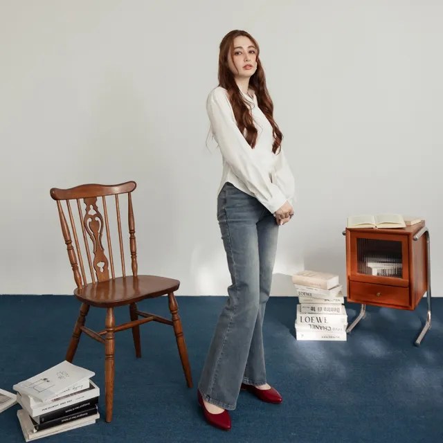 【Ann’S】高個子女孩&跟鞋初學者-素面頂級綿羊皮低跟包鞋3cm(紅)