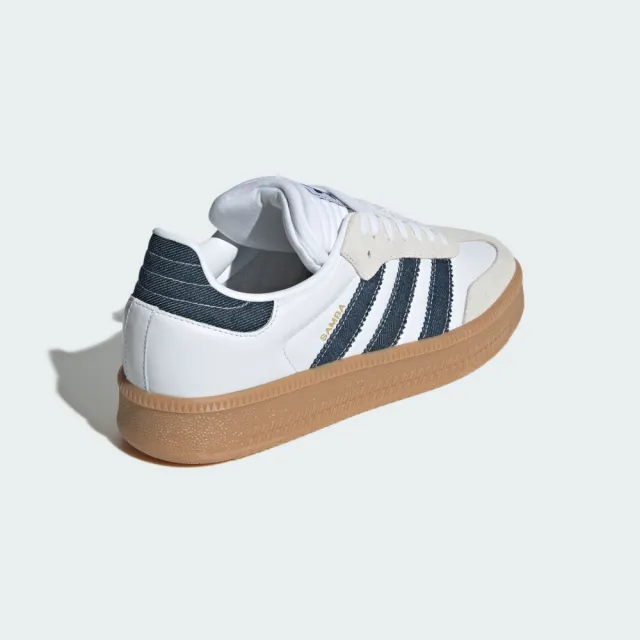 【adidas 愛迪達】SAMBA XLG 運動休閒鞋(JQ7440 男鞋/女鞋 ORIGINALS厚底休閒鞋 白x牛仔藍)