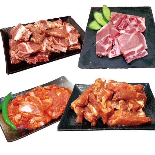 【約克街肉舖】醃漬帶骨豬小排任選1kg_青花椒/韓式/椒鹽/原味(200g±10%/包_中秋/燒烤/露營/烤肉)