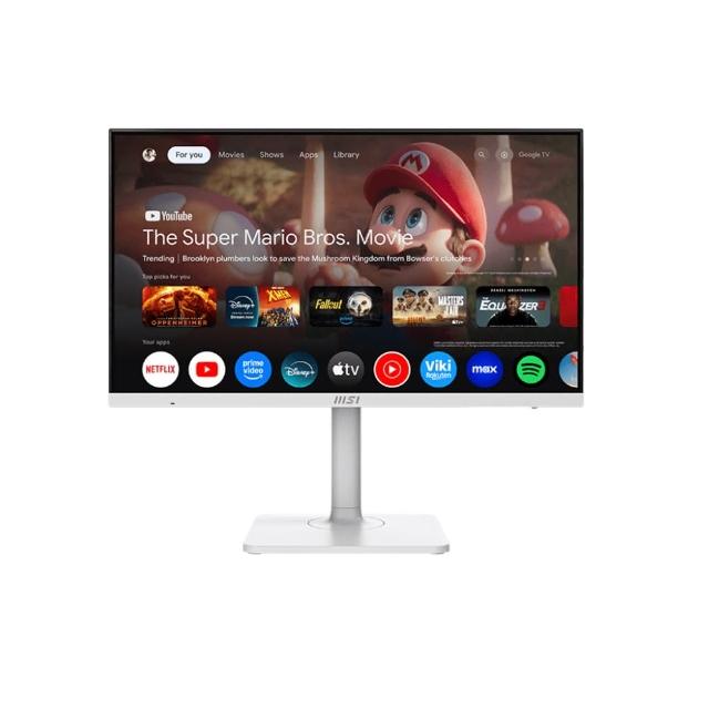 【MSI 微星】Modern MD272UPSW 27型 IPS 4K UHD 60Hz 美型螢幕-白(Type-C/內建喇叭/智慧聯網)