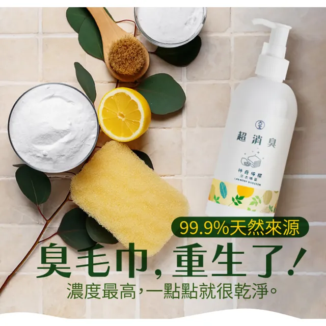 【古寶無患子】神奇檸檬超消臭洗衣精華300g(除衣物異味/泛黃/汗垢/油垢)