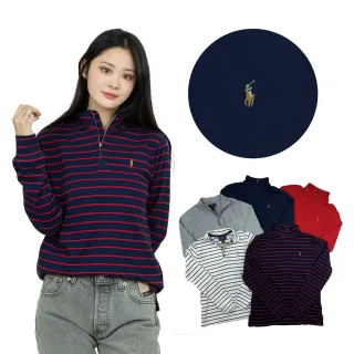 【RALPH LAUREN】青年版 Polo Ralph Lauren 半開襟長袖 立領 半拉鍊 長T 純棉 長袖(1363)