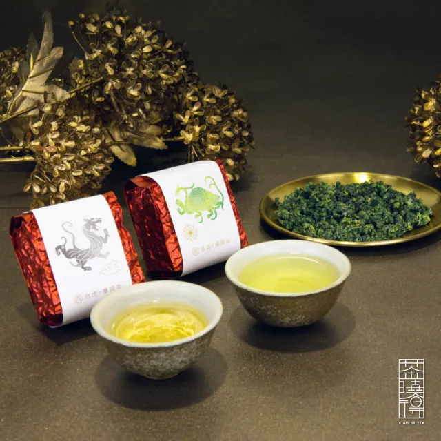 【xiao de tea 茶曉得】四方神獸風華烏龍茶葉禮盒75gx4包x1盒(半斤;贈品牌提袋;國慶送禮/茶葉/禮盒)
