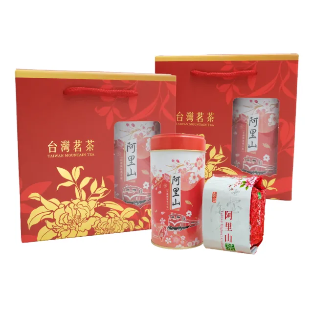 【xiao de tea 茶曉得】阿里山輕焙甜香烏龍茶葉禮盒(150gx2包x2盒-共1斤;無提袋;國慶送禮/年節送禮/茶葉)