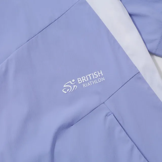【DESCENTE】迪桑特 BTF TEAM 男士 英國鐵人三項隊聯名款 上衣 短袖運動外套(灰色/藍色)