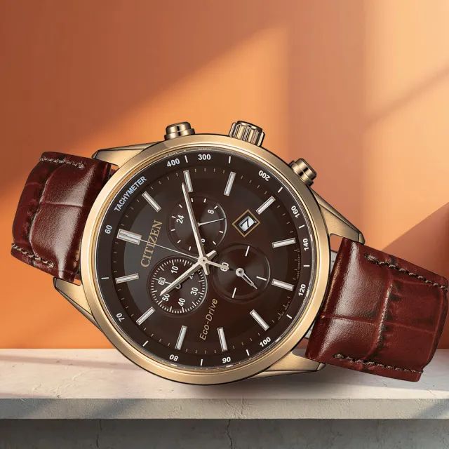 【CITIZEN 星辰】Eco-Drive 光動能計時腕錶 手錶 男錶-42mm(AT2573-07X) 中秋 送禮自用