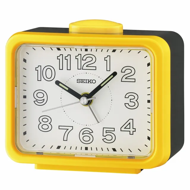 【SEIKO 精工】滑動式靜音秒針 大數字鬧鐘-5色可選 雙11 送禮(QHK061系列/速)