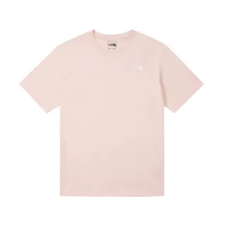 【The North Face 官方旗艦】北面男女款粉色純棉舒適透氣短袖T恤｜8DEVLK6
