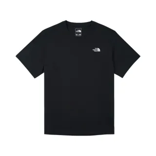 【The North Face 官方旗艦】北面男女款黑色純棉舒適透氣短袖T恤｜8DEVJK3