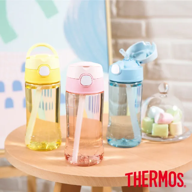 【THERMOS 膳魔師】彈蓋吸管瓶兒童瓶450ml(F4011T)