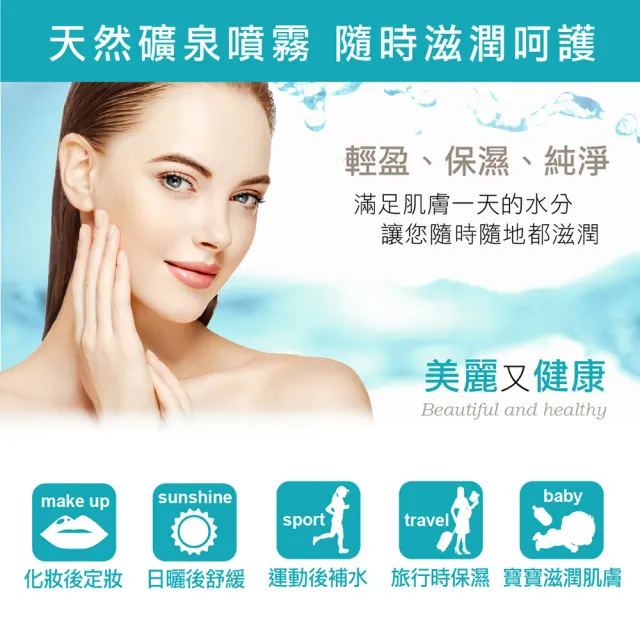 【Perlyne 沛麗泉】法國 舒活保濕礦泉噴霧400ml+150ml(水潤保濕 舒緩鎮靜 修護肌膚)