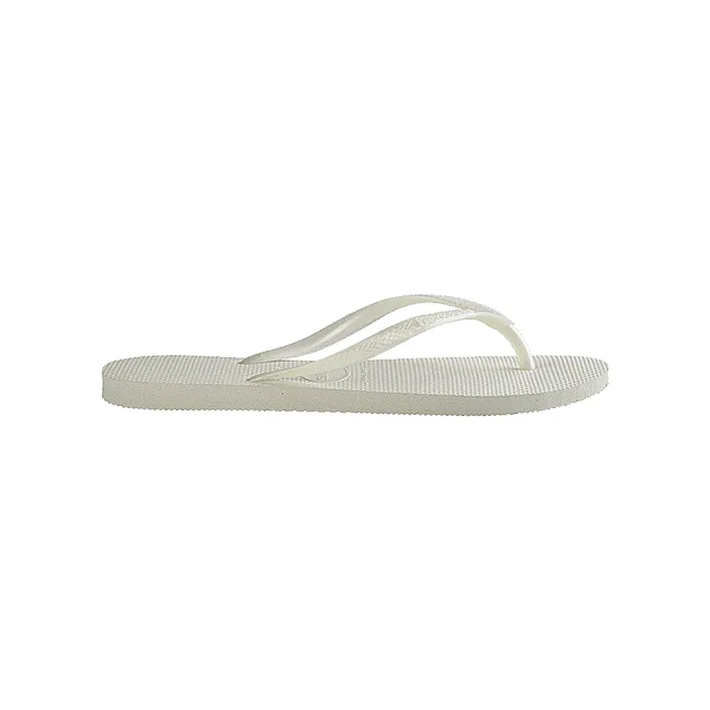 【havaianas 哈瓦仕】拖鞋 女鞋 夾腳拖 細帶 巴西 Slim 白色 4000030-0001W(哈瓦士)