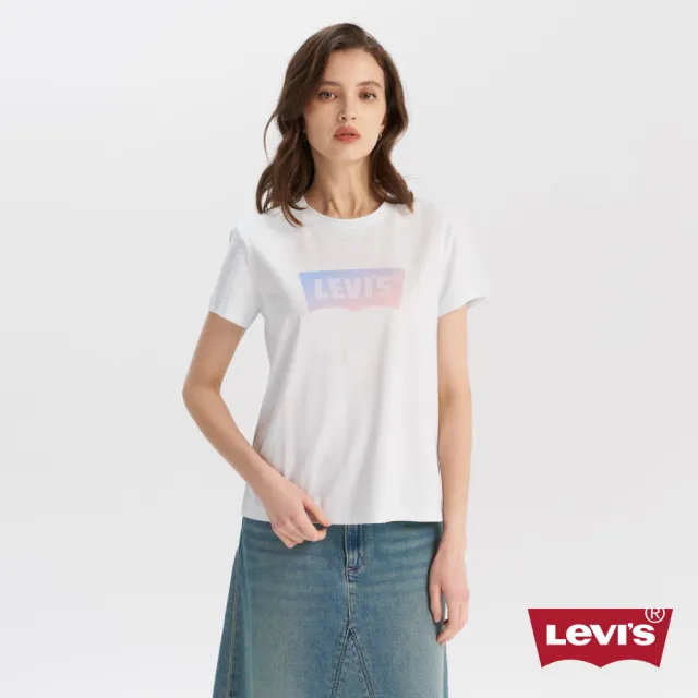 【LEVIS】女款 圓領短袖 漸層LOGO 短t 上衣 熱賣單品 002YQ-0001