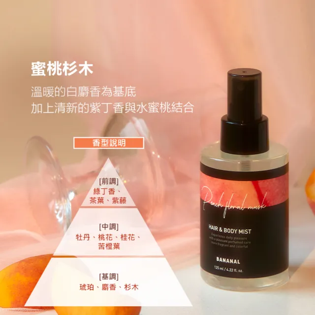 【BANANAL】韓國胺基酸頭髮身體香氛噴霧2入(125ml/清新舒緩/可當香水使用)